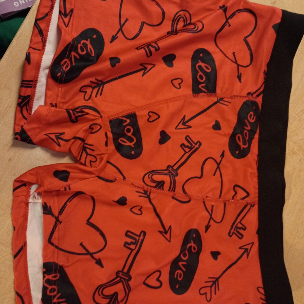 Love Print Red Boxers